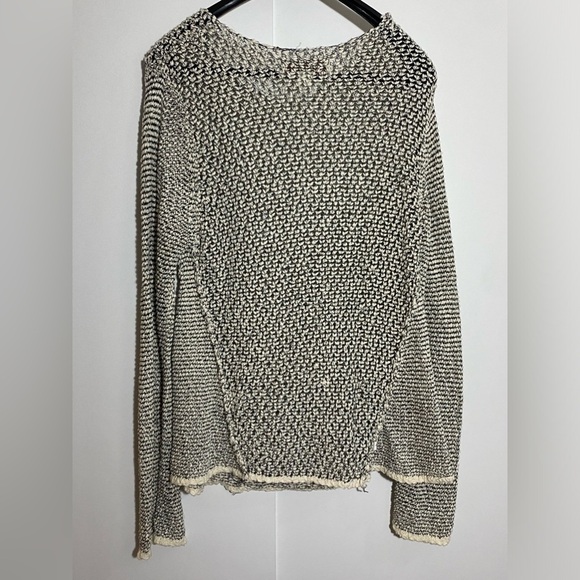 🎈VINTAGE Havana knit black and white V neck sweater size  M - Picture 6 of 11